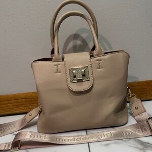 NWOT Madden Girl Beige Satchel with beige Strap